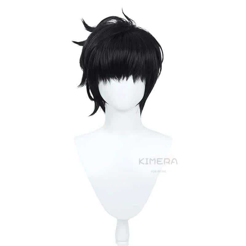 Anime Caricature Solo Leveling Cosplay Sung Jin-woo Cosplay Costume Wig Only Cosplay Huntsman Short Black Wig Only Halloween Man 1