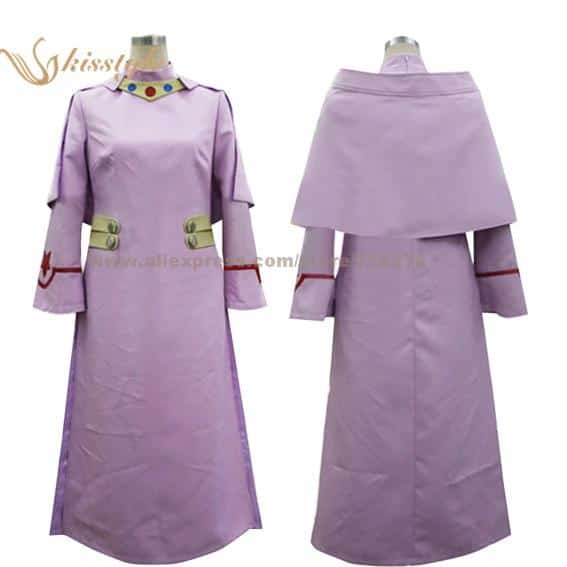 Kisstyle Fashion Gurren Lagann Nia Teppelin Purple Uniform COS Clothing Cosplay Costume,Customized Accepted 1