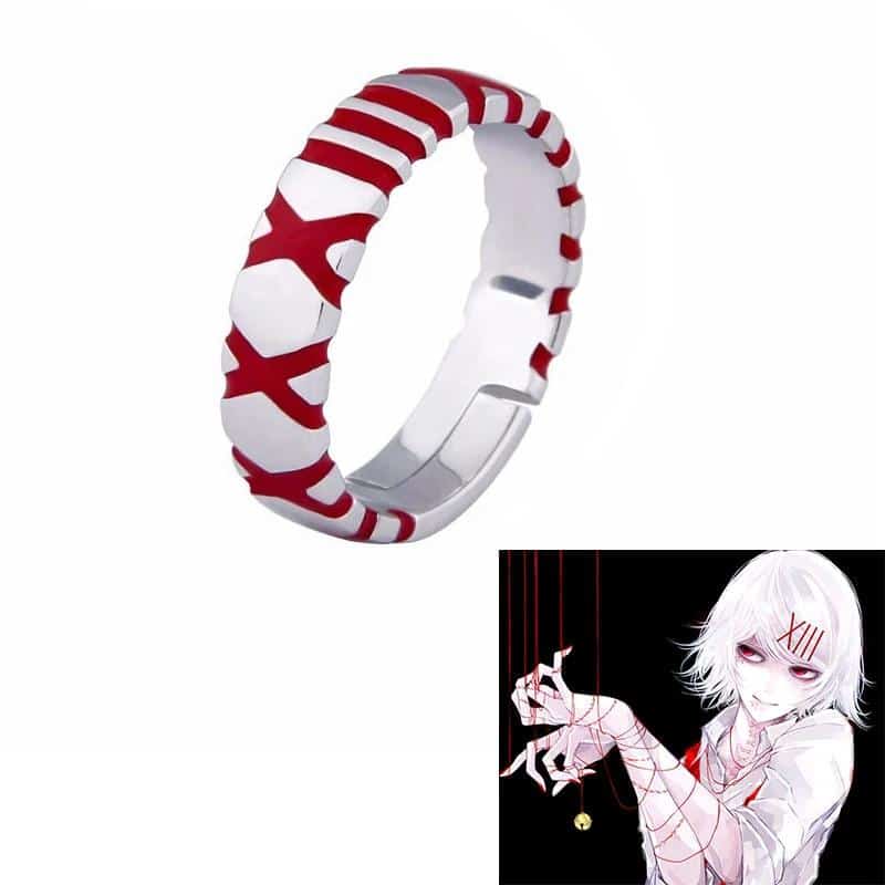 Anime Cos Tokyo Ghoul JUZO SUZUYA REI Boy Adjustable Finger Ring For Women Men Cosplay Jewelry Accessory Gifts 1