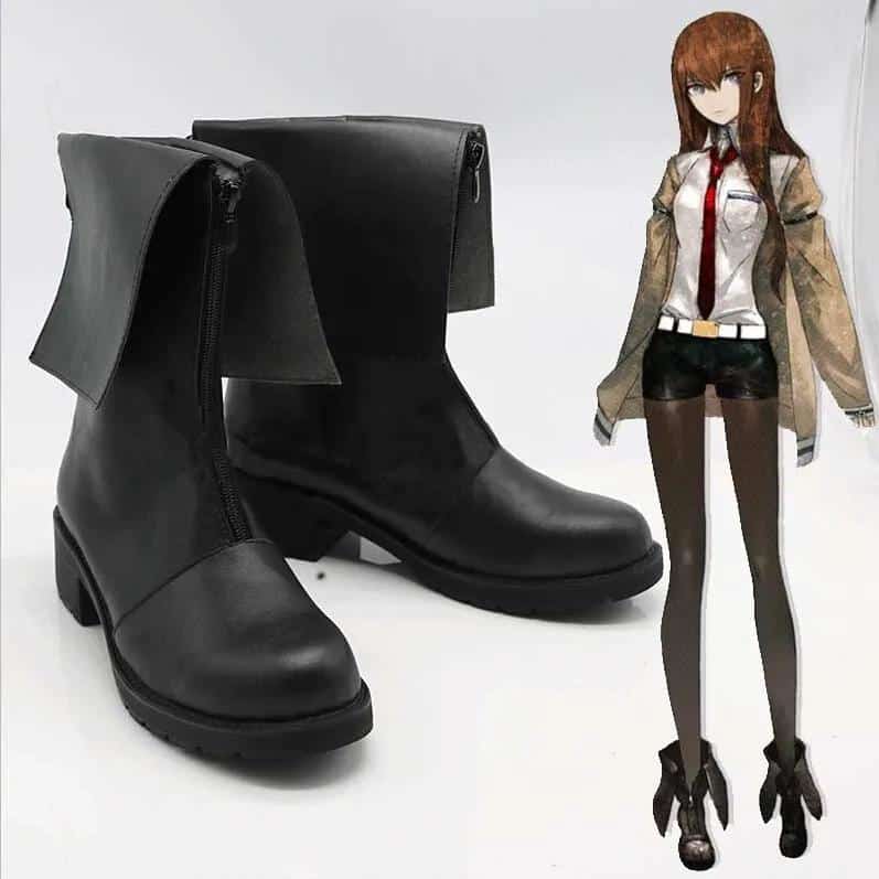 Anime Steins Shoes Gate Makise Kurisu Cosplay Boots Party  Custom Made 1