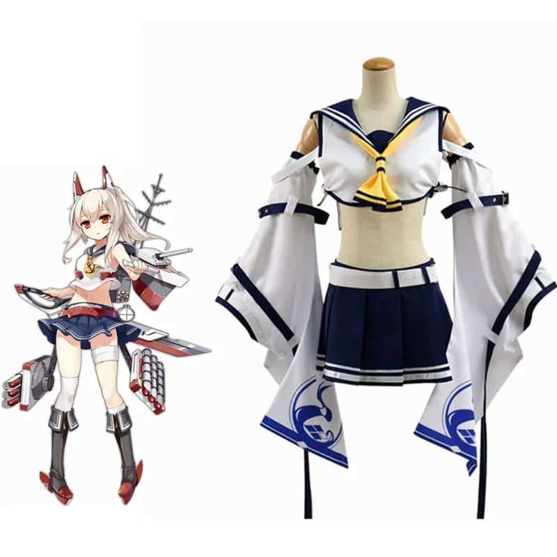 Unisex Anime Cos Azur Lane IJN Ayanami Cosplay Costumes Outfit Halloween Christmas Uniform Suits 1