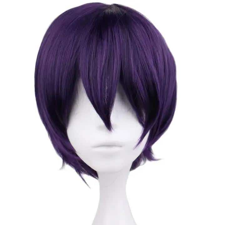 Dark Purple Short Wig Cosplay Anime Noragami YATO Costume Heat Resistant  Hair Men Women Cosplay Wigs 1