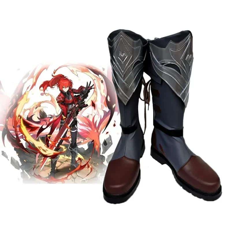 Game Genshin Impact Diluc Cosplay Shoes Boots Halloween Party Costume Accessories Custom Made 1