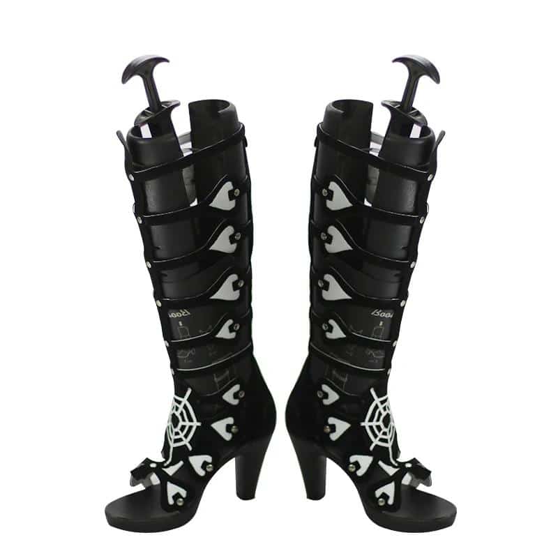 Overlord Great Tomb of Nazarick Albedo So-Bin Ver. Cosplay Black Shoes Gladiator Sandals Heeled Boots H016 1
