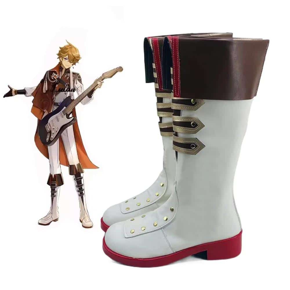 Game Genshinimpact Tartaglia Cosplay Shoes Anime Cos Boots Comic Cosplay Costume Prop Shoes for Men Women Halloween Party 1