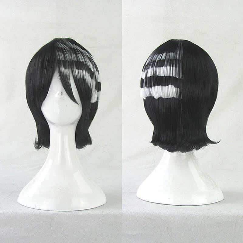 Anime Soul Eater Death the Kid Cosplay Wig Black White Men Women Cosplay Costume Wig  with Wig Cap Carnival Halloween Props 1