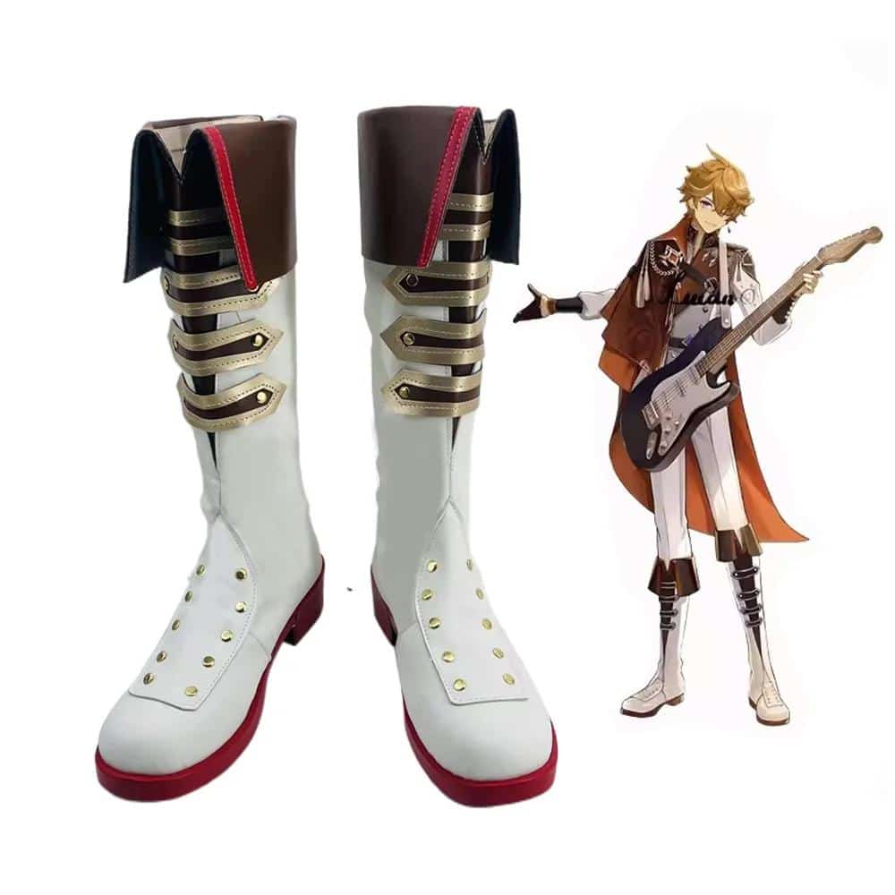 Genshinimpact Tartaglia Cosplay Shoes Anime Game Cos Boots Comic Cosplay Costume Prop Shoes for Men Women Halloween Party 1