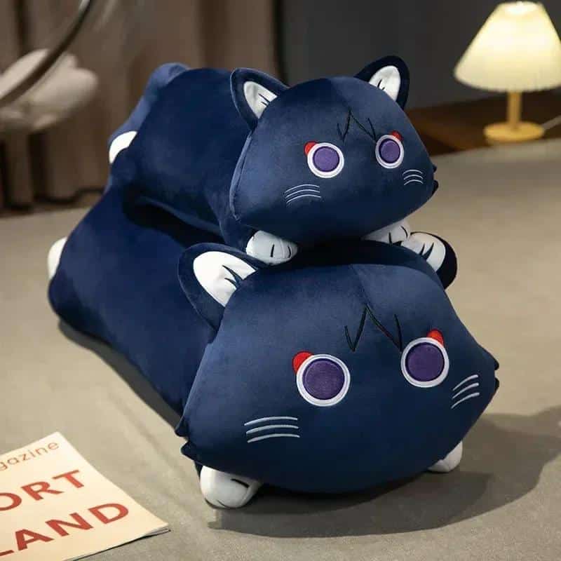 60/100cm Genshin Impact Wanderer Fairy Tale Cat Plushie Pillow Soft Figure Toy Scaramouche 1
