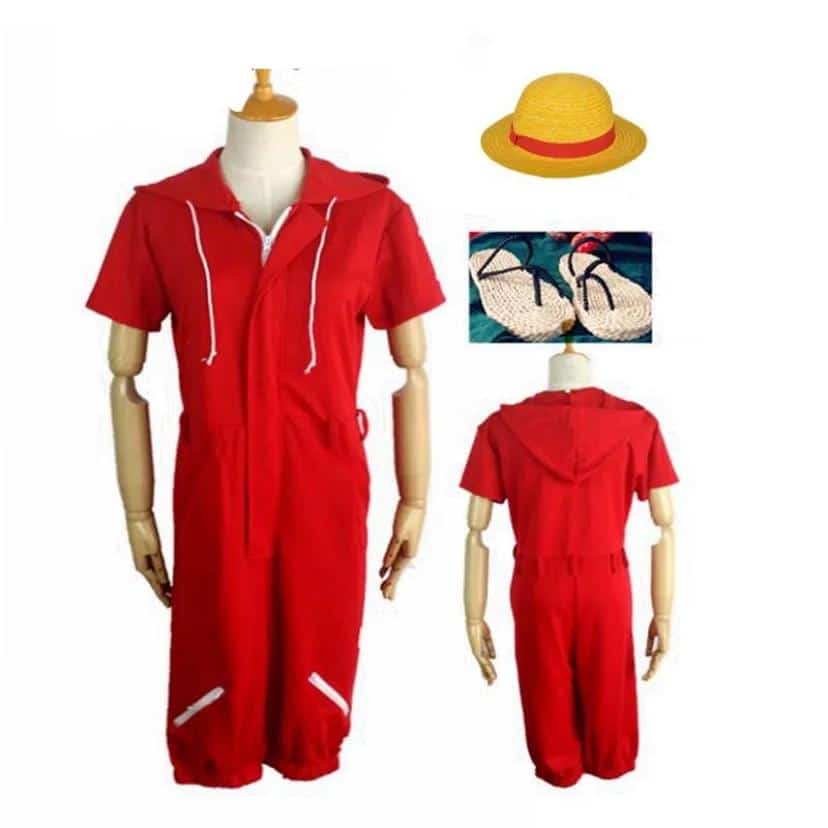 new One piece Monkey D. Luffy Cosplay Costumes Shirt Pants Wigs Shoes Summer Clothing Set For Halloween Party Christmas 1