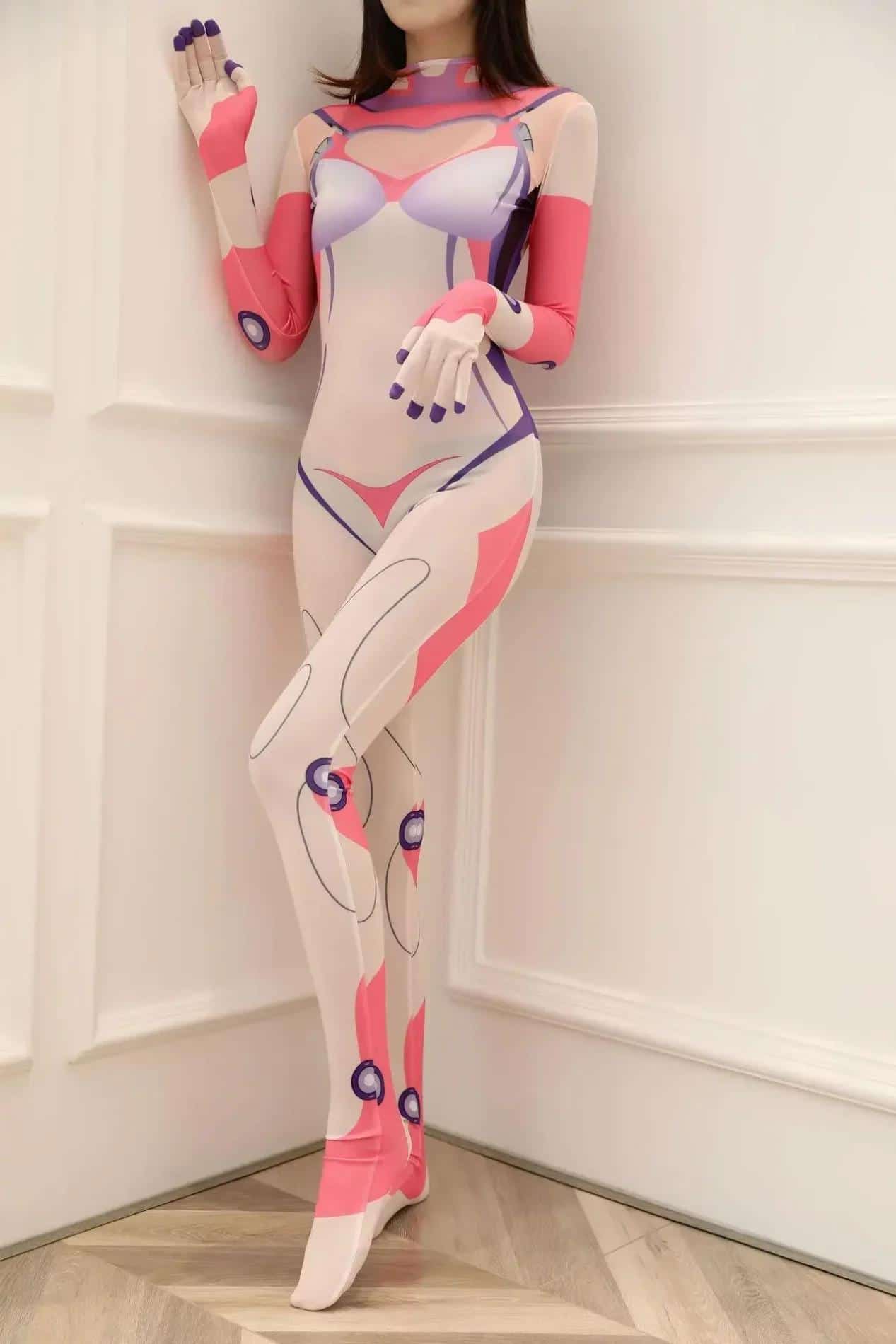 Anime Cosplay Asuka Tights Jumpsuit DVA Daji Zero Two02 Watch Kiana Ayanami Rei Cosplay Kostüm Women Evangelion Bodysuits 40