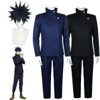 Jujutsu Kaisen Anime Fushiguro Megumi Cosplay Costume Top Pants Blue Halloween Party Uniform Set 1