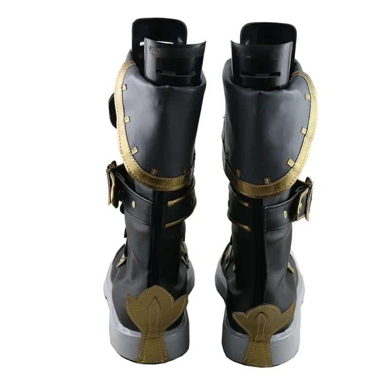 RealCos Game Genshin Impact DILUC Cosplay Schuhe High Heel PU Leather Schuhe Custom Made Halloween Carnival Boots Cosplay Props 5