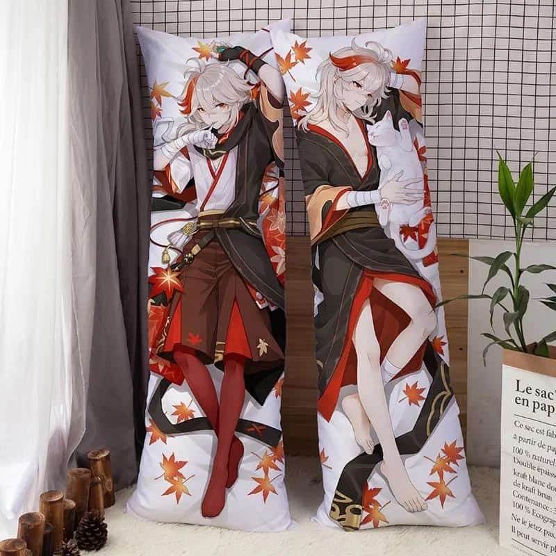 Kazuha Body pillow Anime Game Genshin Impact Dakimakura 180x60cm Boyfriend Sleep Pillowcase Soft Bedding Pillow Cushion Cover 1