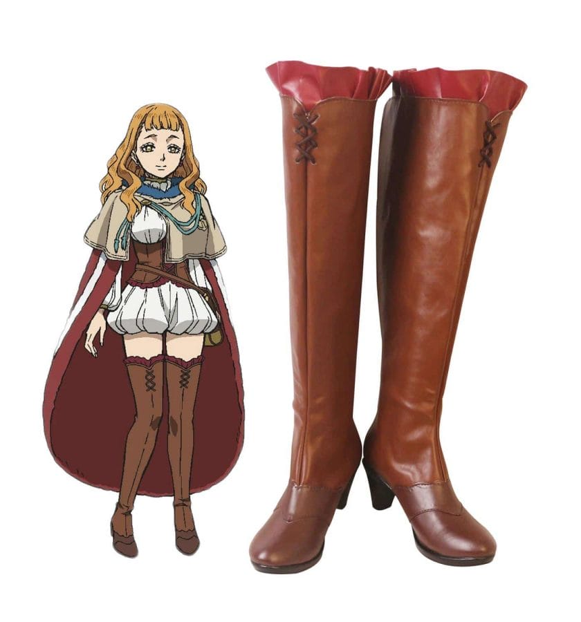 Mimosa Vermillion Shoes Cosplay Black Clover Mimosa Vermillion Cosplay Boots High Heel Shoes Custom Made 1