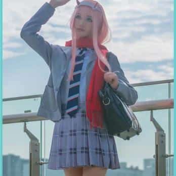 DARLING in the FRANXX Uniform Outfit Suit Anime Code 002 Cosplay Costume Halloween Clothes coat+shirt+skirt+tie+scarf+socks 11 2
