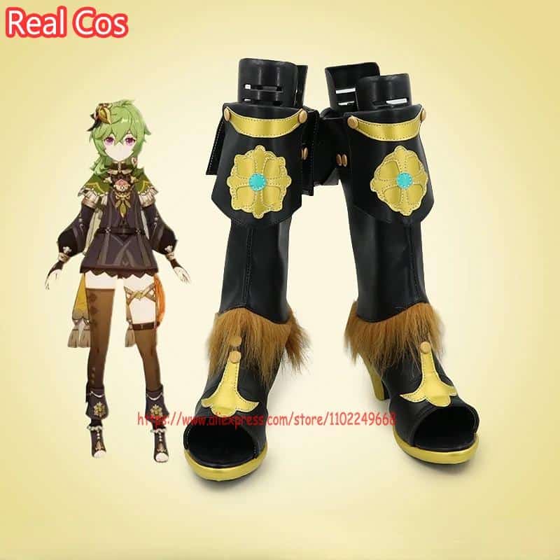 RealCos Genshin Impact Collei Cosplay Shoes Boots Halloween Cosplay Costume Accessory 1