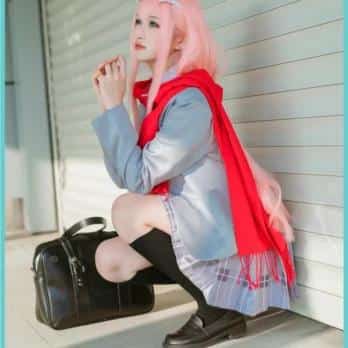 DARLING in the FRANXX Uniform Outfit Suit Anime Code 002 Cosplay Costume Halloween Clothes coat+shirt+skirt+tie+scarf+socks 11 3